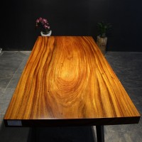 奥坎绿心檀烘干实木大板 餐桌办公桌书桌茶桌画案会议桌